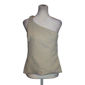Kookai Women's Sleeveless Ariel Buckle Top Shirt Size 4 (34) Alfalfa Khaki NEW
